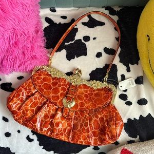 Fancy Vintage Faux Croc Dressy Purse